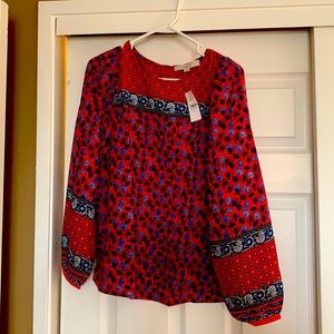 LOFT floral blouse